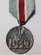 Medal Za udział w wojnie obronnej 1939+baretka