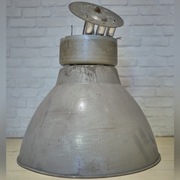 Zabytkowa duża lampa przemysłowa alu loft vintage 