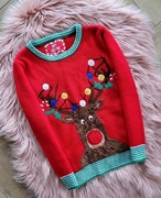 Sweter świąteczny dziecięcy Renifer prezent 134