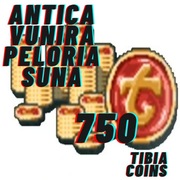 750 TIBIA COINS 750 TC ANTICA VUNIRA PELORIA SUNA