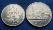 78. RUMUNIA 25 BANI + 1 LEU 1966. KM 94, 95