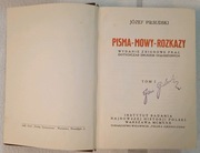 Pisma mowy rozkazy tom I Józef Piłsudski 1930