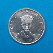 Turcja 25 lir, 1970, 50 lat zgromadzenia, Ag 0,830