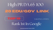  20 linków EDU/GOV 65+ Top Oferta Pozycjonowanie 