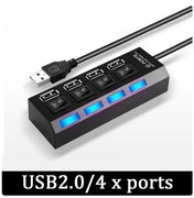 Rozdzielacz listwa USB HUB 4 porty