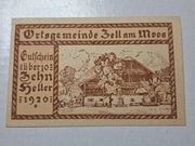 NOTGELD MOOS 10 HELLER 1920 AUSTRIA 