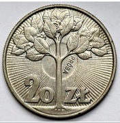 Moneta próbna PRL 20zl drzewko 1973r