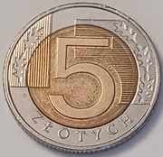 5 zł złotych 2016 r.  ładna 