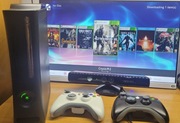 Przerobiony Xbox 360 Falcon RGH3 + Kinect + 2 pady