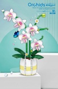 Orchidea Klocki Kwiatki Bukiet Konstrukcyjny