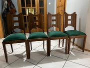 Komplet art deco stół i 4 krzesła 