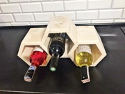 DREWNIANY stojak na wino, półka, regał, heksagon