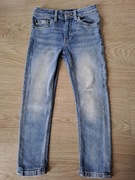 H&M jeansy r. 110 super stretch niebieskie j. nowe