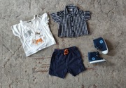 Zestaw ubrań letnich dla chłopca niemowlaka Marks & Spencer r. 62/68