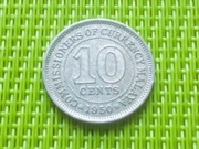 MALAJE MALAYA 1950 - 10 Cents Centów Y2