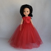 Ubranka lalki typu Paola Reina - sukienka czerwona