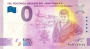 0 euro 100 rocznica urodzin Jana Pawła II-Wadowice
