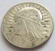 5 złotych Głowa Kobiety 1933 r. (2) Ag oryginał