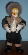 lalka porcelanowa klaun - Pierot wysokość 20 cm