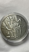 1000 fr.”Zwierzęta Afryki-Słonie”