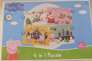 Puzzle świnka Peppa 4 w 1