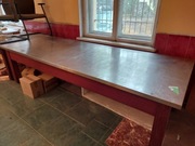 Stół przemysłowy z blachą kwasoodporną 280 cm