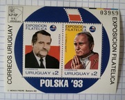 Lech Wałęsa i Jan Paweł II (wydanie Urugwaj)    