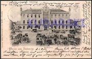 SULĘCIN Zielenzig Rynek Marktplatz bazar targ 1900