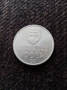 100 koron Słowacja 1993 - srebro, Ag (UNC) 