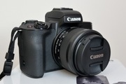 Canon EOS M50 + obiektyw EF-M 15-45 stan jak NOWY