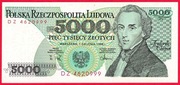 Banknot 5000 zł - Fryderyk Chopin - Stan II