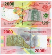 AFRYKA ŚRODKOWA / CENTRALNA 2022 2000 P-W702 UNC