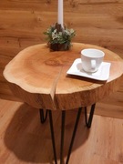 Stolik kawowy Plaster drewna Dąb 40 cm. Styl loft