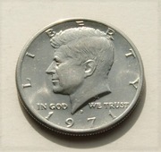 1/2 dolar 1971 D half dollar Kennedy Stan!!