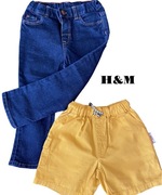 H&M spodnie dla chłopca jeansowe 92 2 lata bawełna