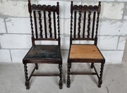Piękne rzeźbione krzesła drewniane 