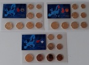 3 x zestaw Euro Finlandia Słowenia Luksemburg 2007