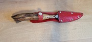 Stary Nóż 9 cm na grzyby, drewniana rączka etui