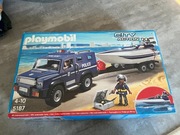 Playmobil policja 5187 pojazd jeep z motorówką