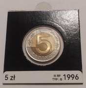 5 złotych 1996 III RP (mennicza)