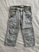 Szare jeansowe krótkie spodenki szorty H&M 140 