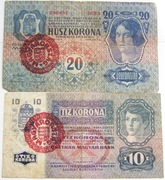 Zestaw Austro-węgry  10 + 20 koron 