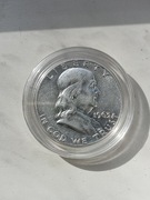 USA 1/2 Half Dollar 1963 r -Franklin srebro 