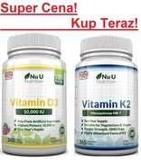 Zestaw Witamina D3 10000IU + K2 MK7 200mcg 730kap