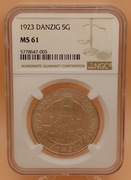 5 Guldenów - Kościół Mariacki NGC MS 61!