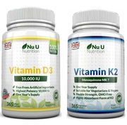 Witamina D3 10000IU 365kaps+K2 MK7 200mcg 365tabl