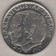Szwecja 1 korona krona 2000, 25 mm