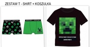 ZESTAW T-SHIRT MINECRAFT + BOKSERKI 2 SZT R 140