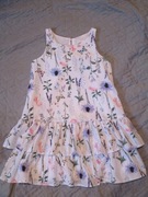 Urocza sukienka H&M w kwiatki dla dziewczynki 116 