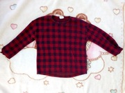 Elegancki sweter w kratkę sweter Zara 122 kokardki